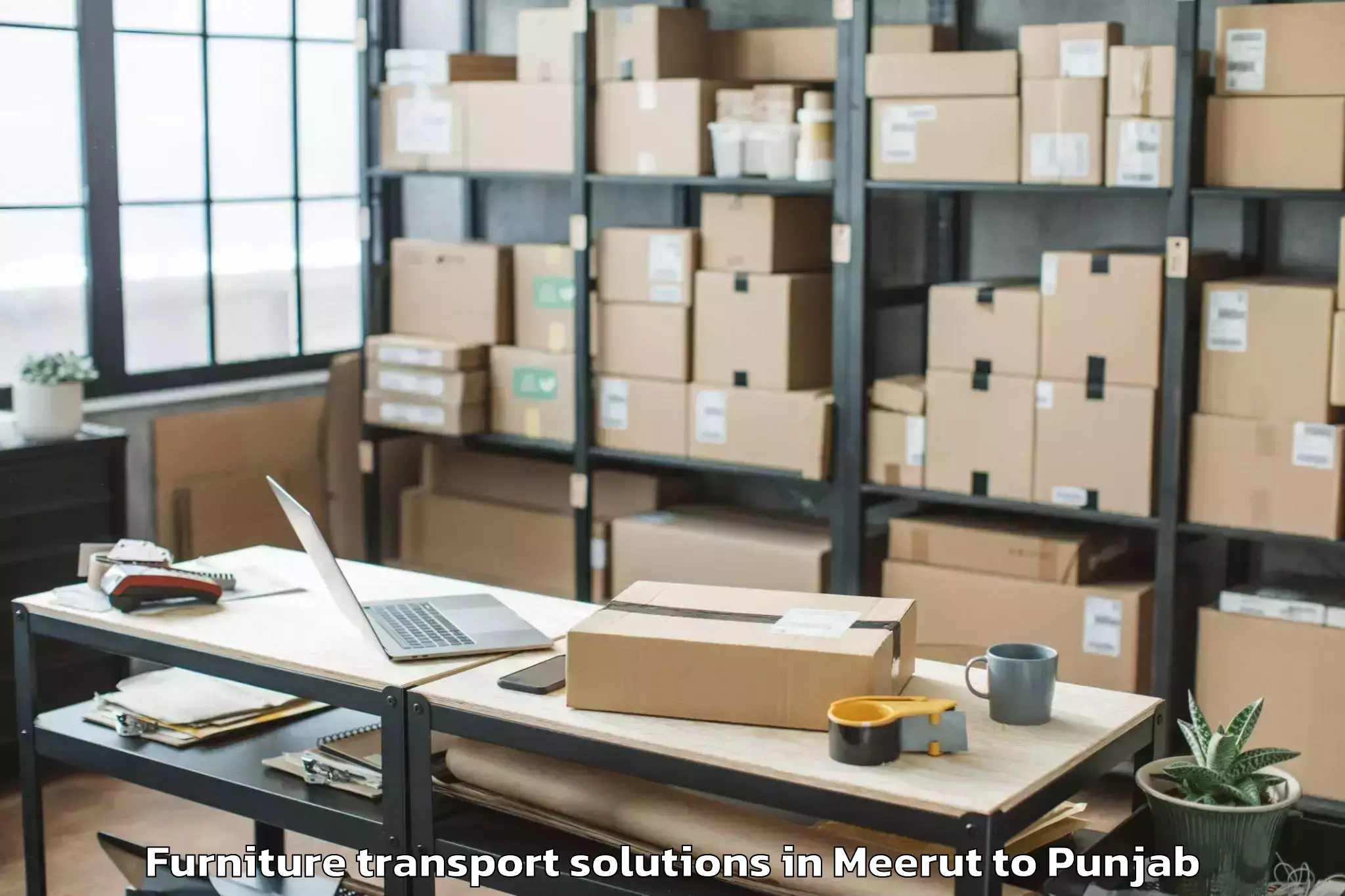 Top Meerut to Patti Tarn Tara Furniture Transport Solutions Available